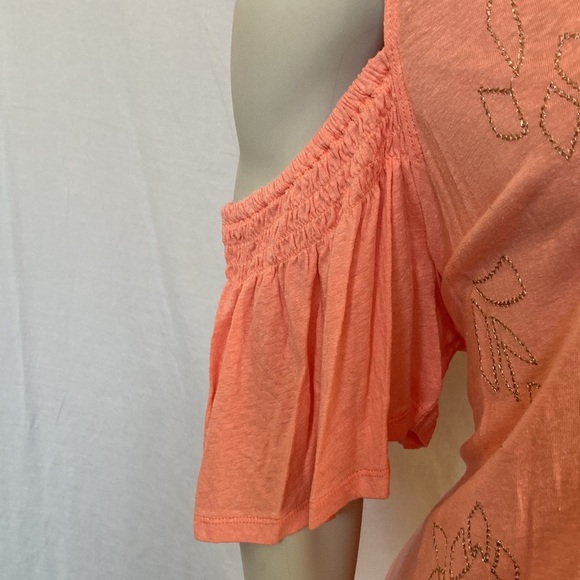 DEMOCRACY Jeans Women’s Tops Plus Size 2X Cold Shoulder Tunic Style Embroidered - Picture 5 of 6